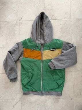 Volcom reversable full zip sweater jacket